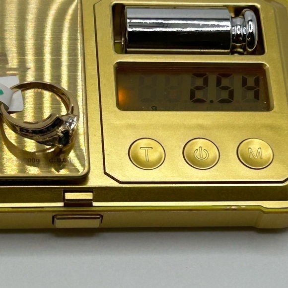 Estate 10k Yellow Gold Blue Sapphire Ring 2.5 Grams Size 6 - Picture 8 of 8